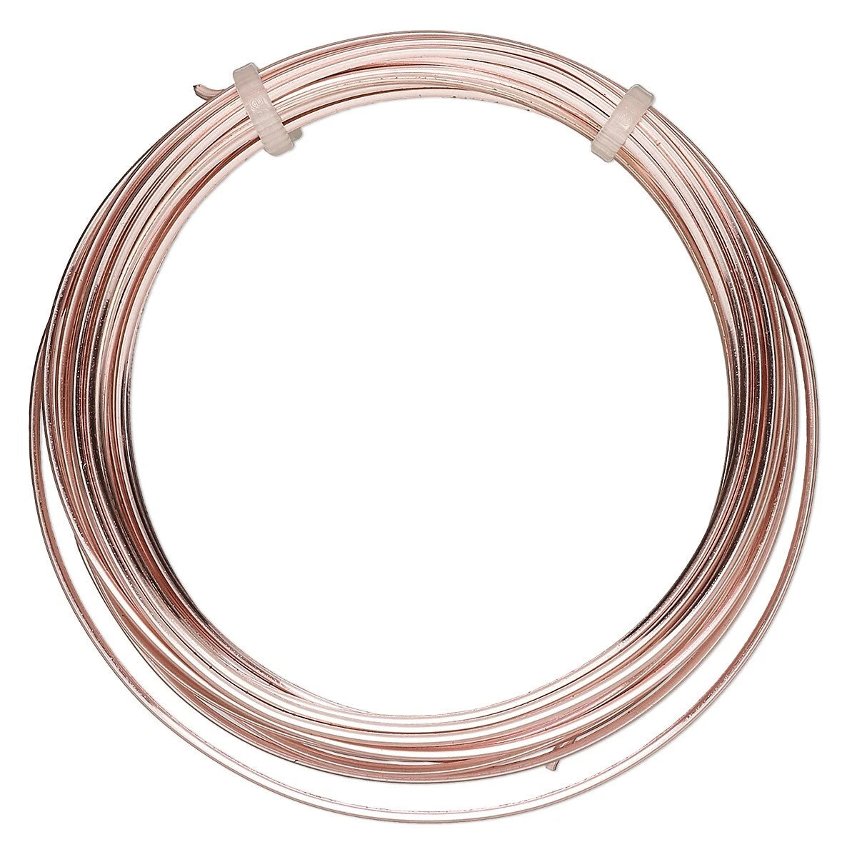 Rose Gold Square Non-Tarnish Copper Wire, 18 Gauge (1.02mm), 4 Yards