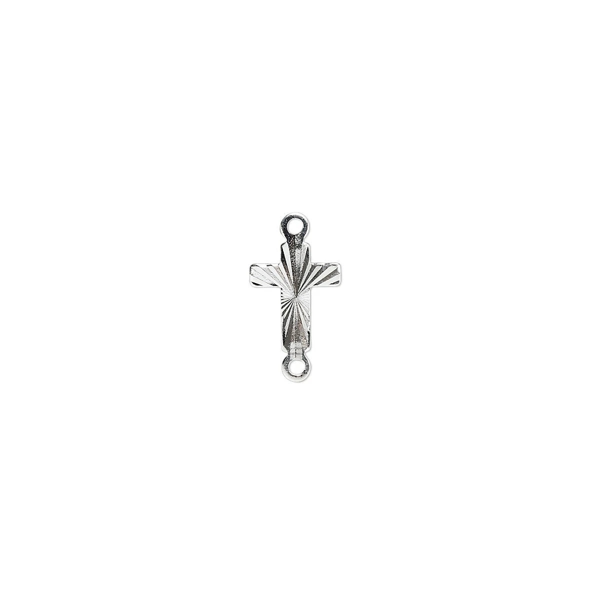 Silver Plated Brass Corrugated Cross Link Connectors, 10x7mm - 10 or 100 pcs