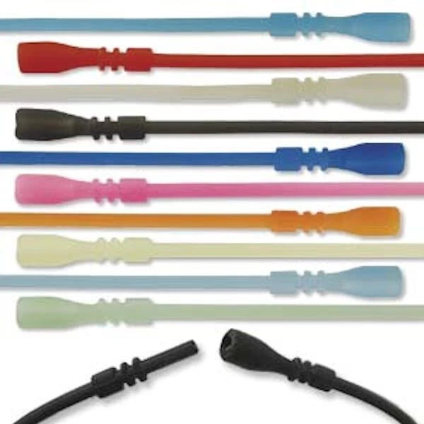 Beadsmith Transparent Mix Silicone Rubber Cord Necklaces, 18", Set of 20 with Clasp