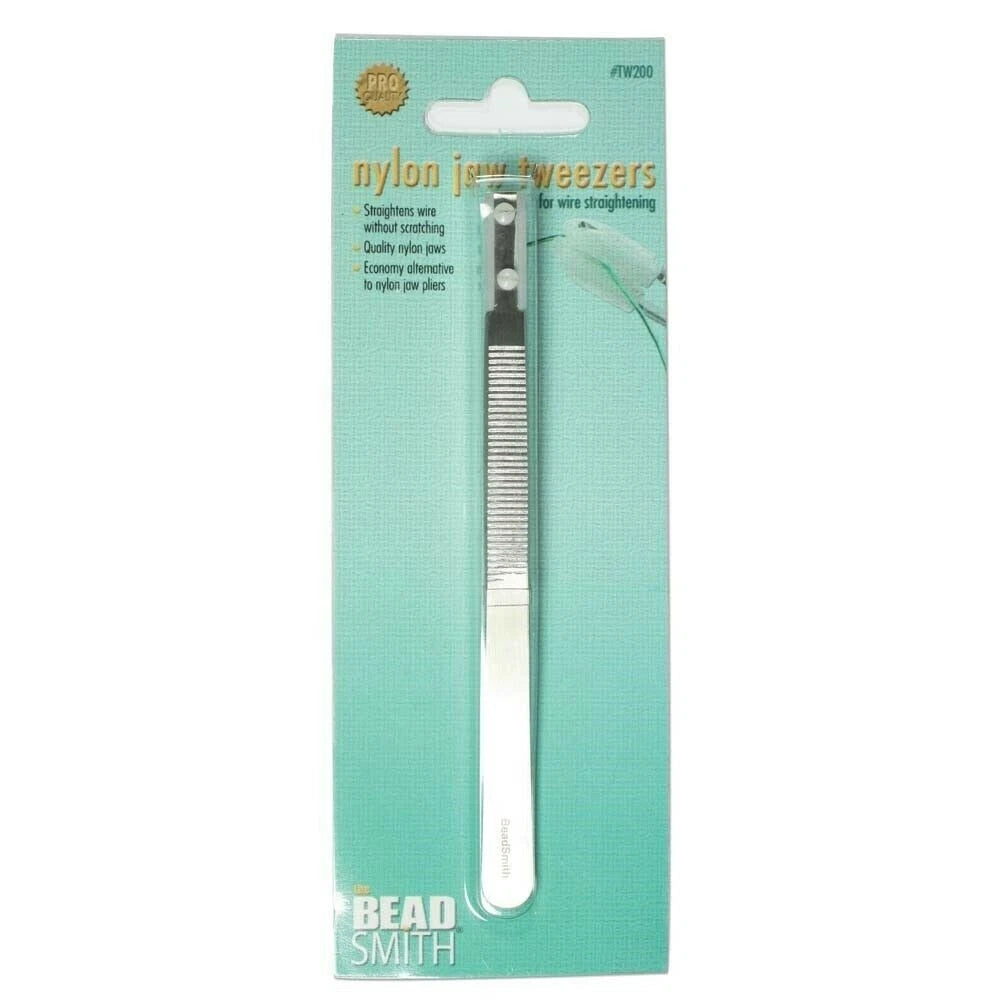 BeadSmith Nylon Jaw Tweezers, 5 Inches