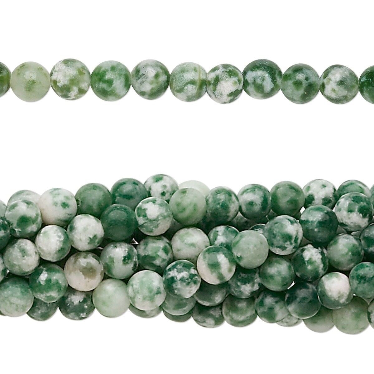 Natural Tree Agate 4mm Round Beads with 0.5-1.5mm Hole, 1 Strand (approx. 100)