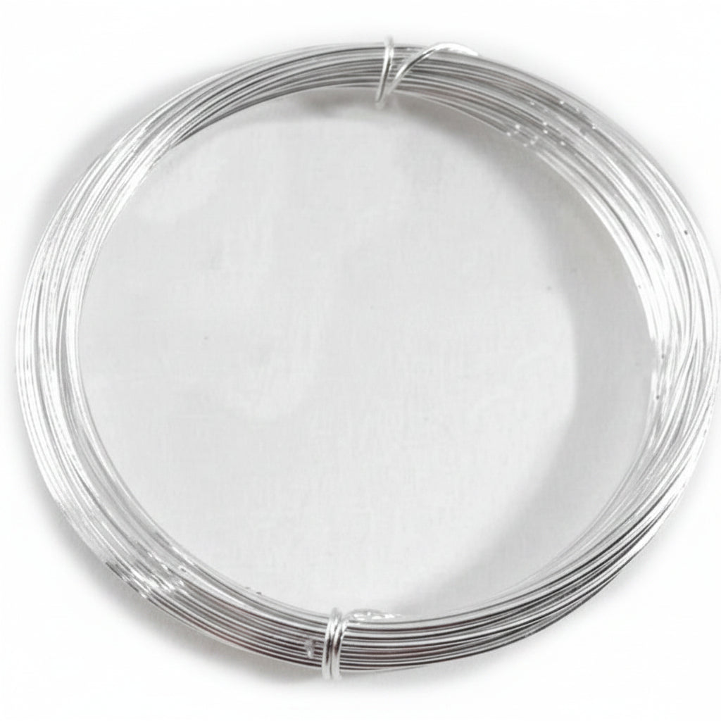 Silver Plated European Craft Wire, 20 Gauge (0.8mm), 19.7 Feet (6 Meters)