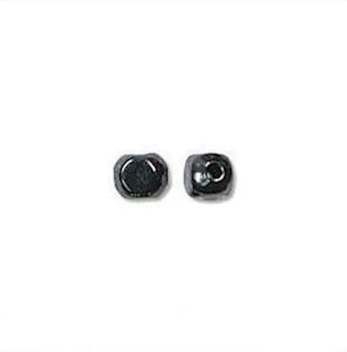 Black Oxide Plated Brass Rounded Square Spacer Beads, 4x4mm, 144 pcs
