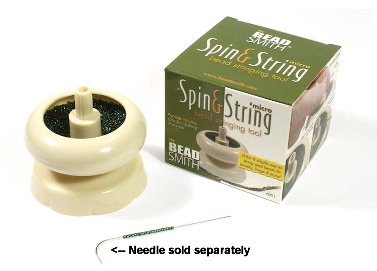BeadSmith Micro Spin & String Bead Spinner — Seed Bead Loader Bowl