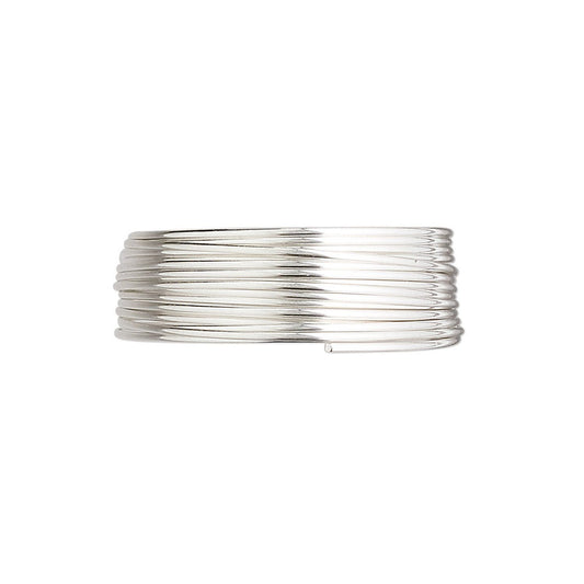 Sterling Silver Round Wire, 20 Gauge (0.81mm), Half Hard, 5 Feet