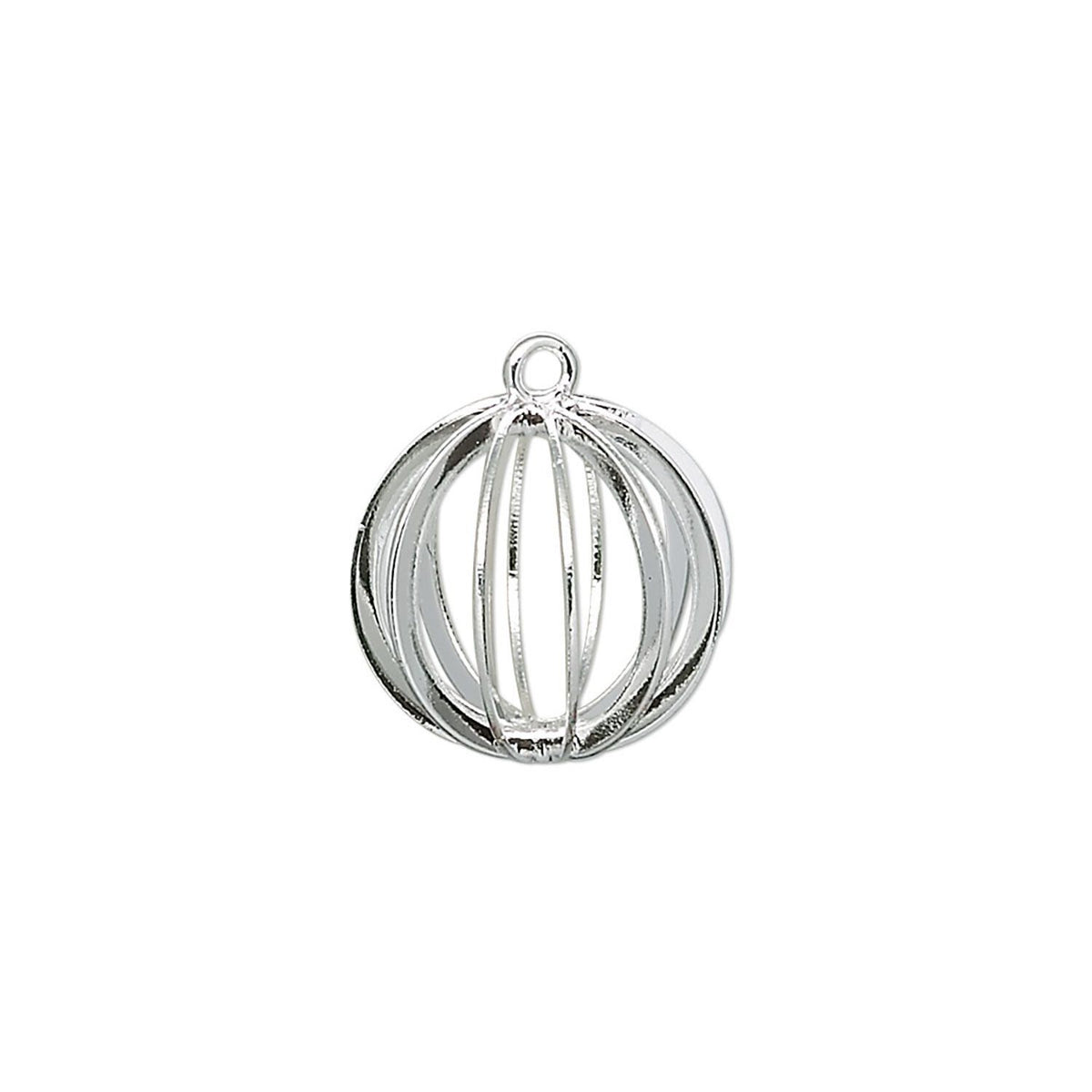silver cage charm