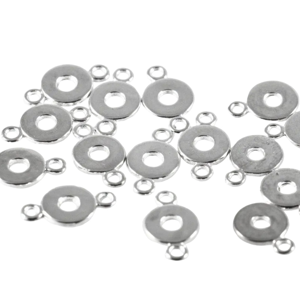 SILVER WASHER LINKS AND CHARMS