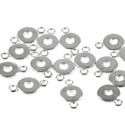 SILVER WASHER LINKS AND CHARMS