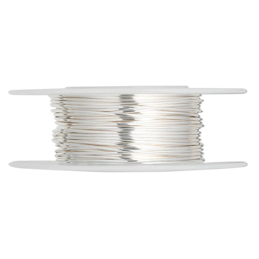 Sterling Silver Round Wire, 21 Gauge (0.72mm), Half Hard, 5 Feet