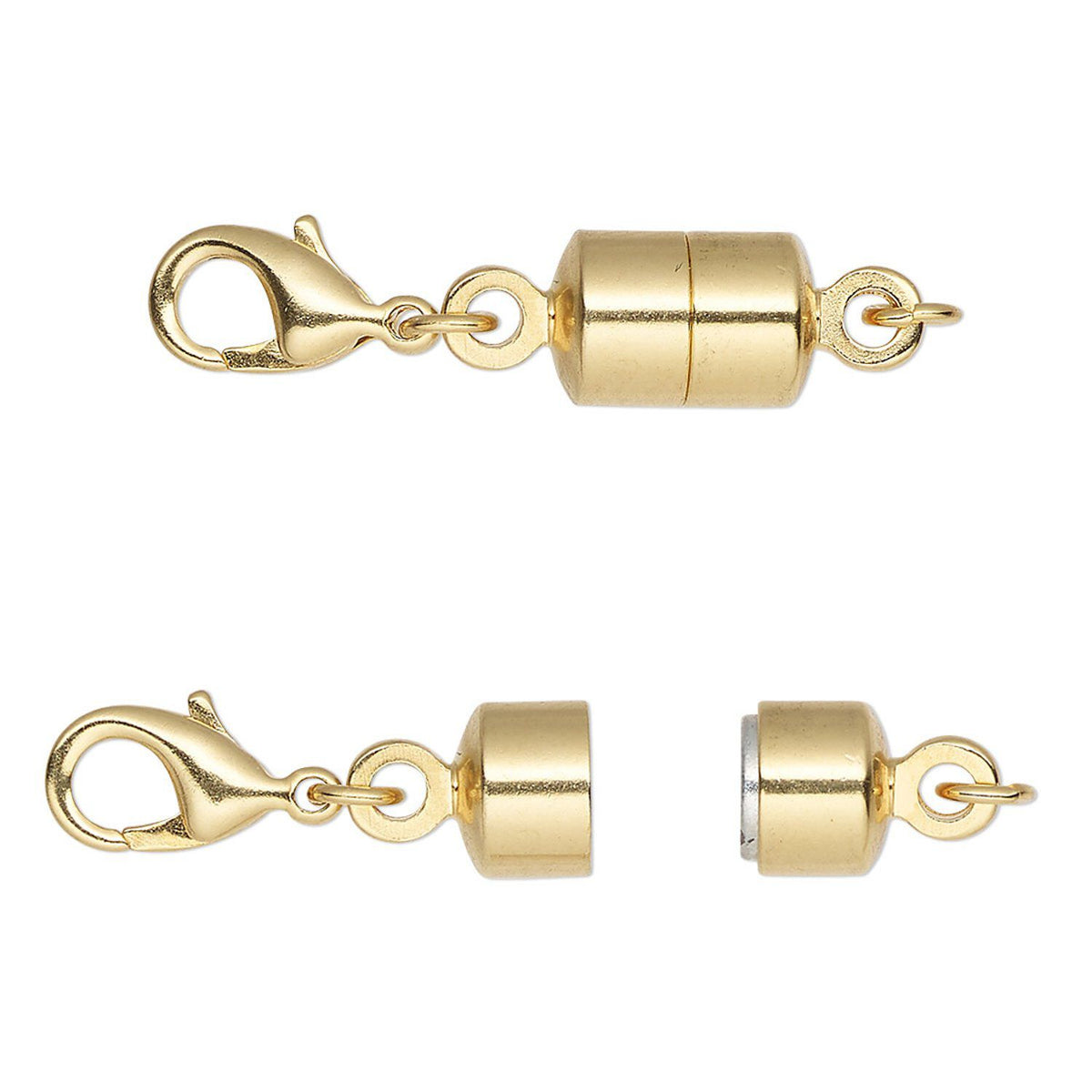 Magna Clasp Gold Plated Brass Magnetic Clasp Converter, 28x7mm - 1 set