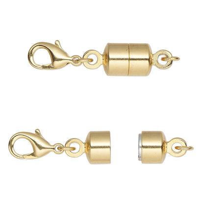 Magna Clasp Gold Plated Brass Magnetic Clasp Converter, 28x7mm - 1 set