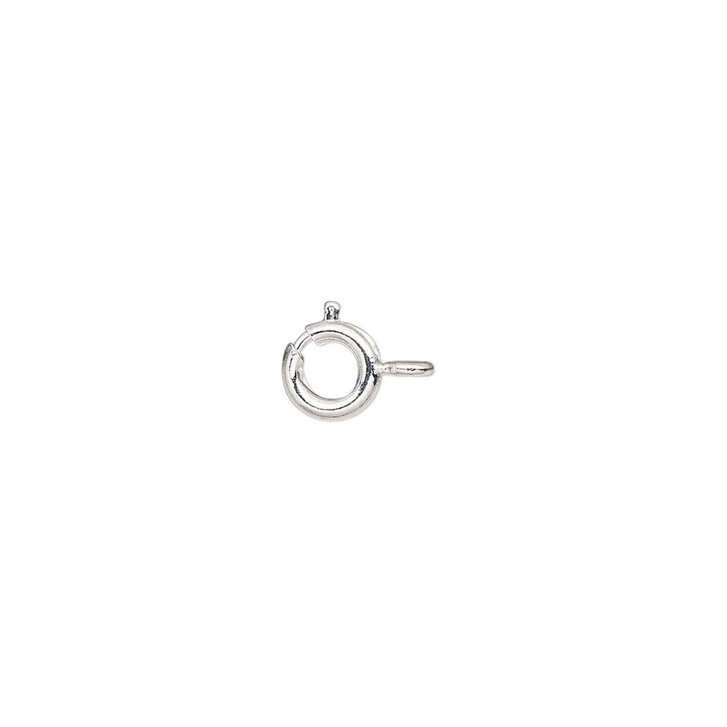 Silver Plated Brass Spring Ring Clasp, 6mm, 100 pcs or 500 pcs