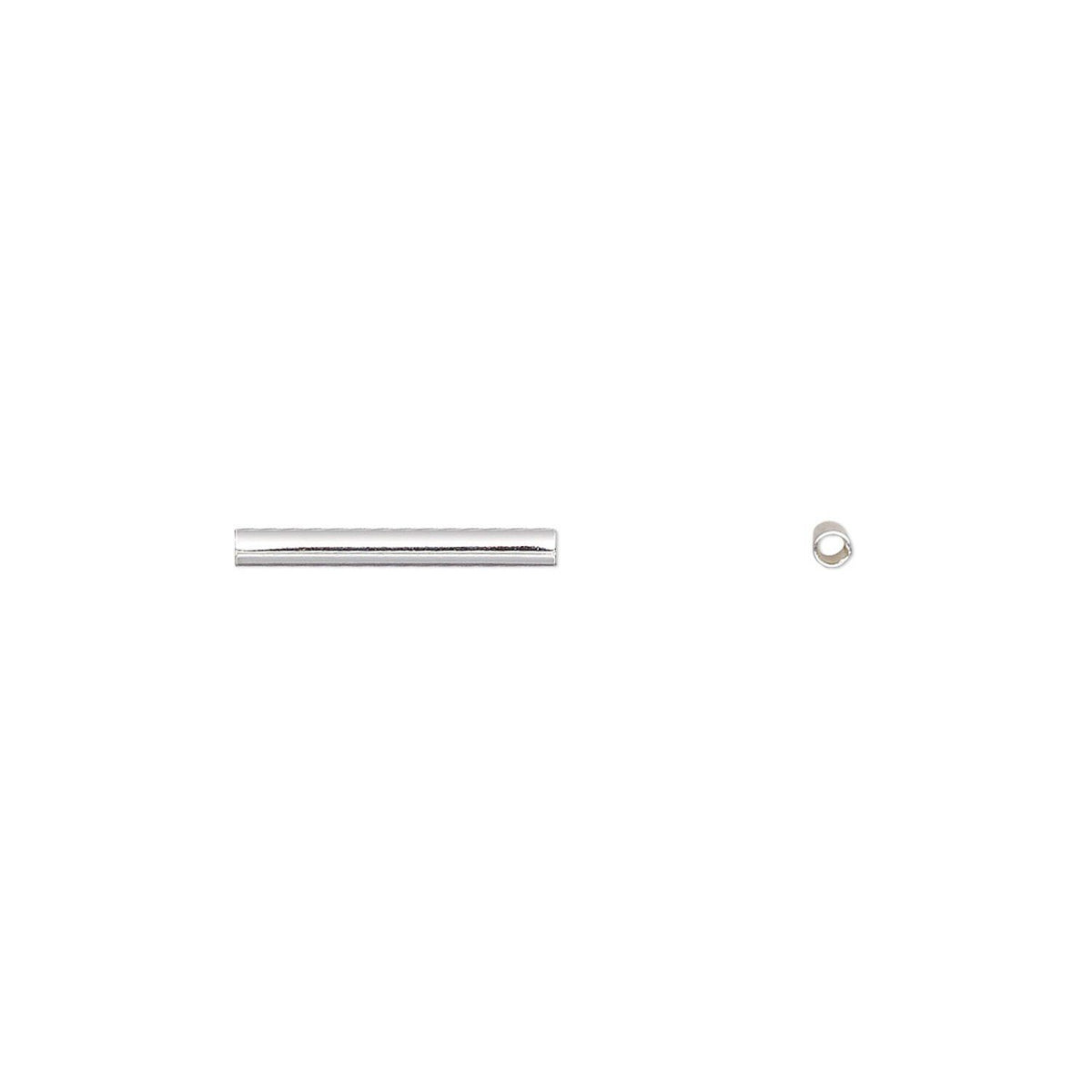 silver tube beads