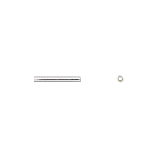 silver tube beads