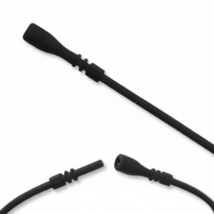 Black Silicone Rubber Necklace Cords 24" with Locking Clasp — 20 pcs