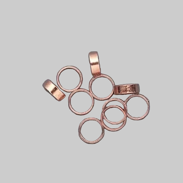 Copper Plated Brass Seamless Rondelle Beads, 6x2mm - 20 pcs