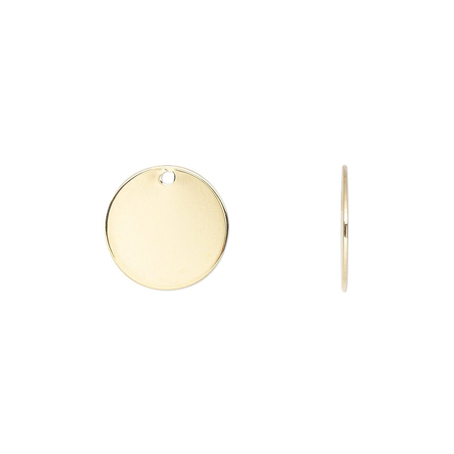 Round Stamping Blank Charms, Gold Plated Brass, 12mm, 100 pcs