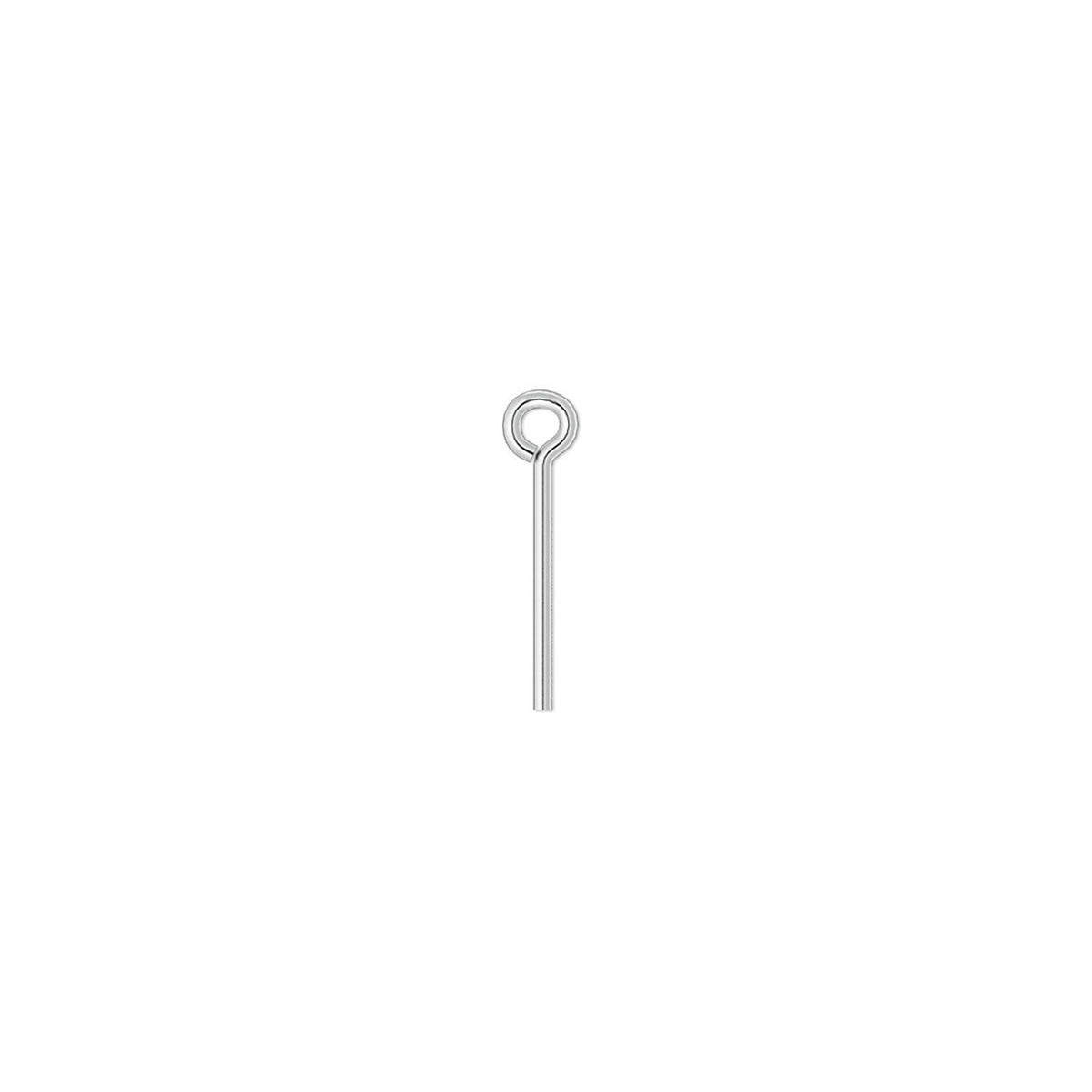 Silver Plated Brass Eye Pins, 1/2 Inch, 21 Gauge — 100 pcs