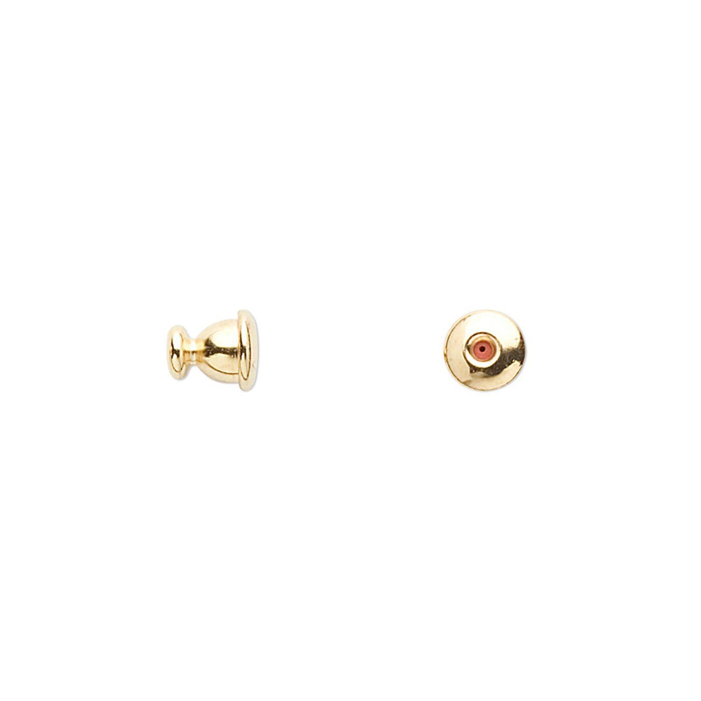 Stick Pin Clutch, Gold Plated Brass 6x5.5mm Open Ended Hat Pin Clutches