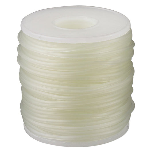 Semi-Clear Solid Rubber Beading Cord, 2mm, 25 Meters - 1 Spool