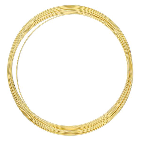 Gold Plated Stainless Steel Necklace Memory Wire 3-5/8", 1 oz (approx. 30 loops)