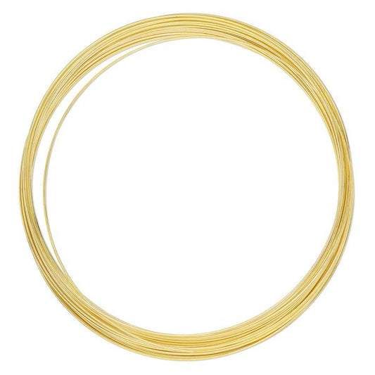Gold Plated Stainless Steel Necklace Memory Wire 3-5/8", 1 oz (approx. 30 loops)