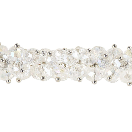 Clear AB Crystal Rondelle Cluster Drops, 6x5mm - 1 Strand