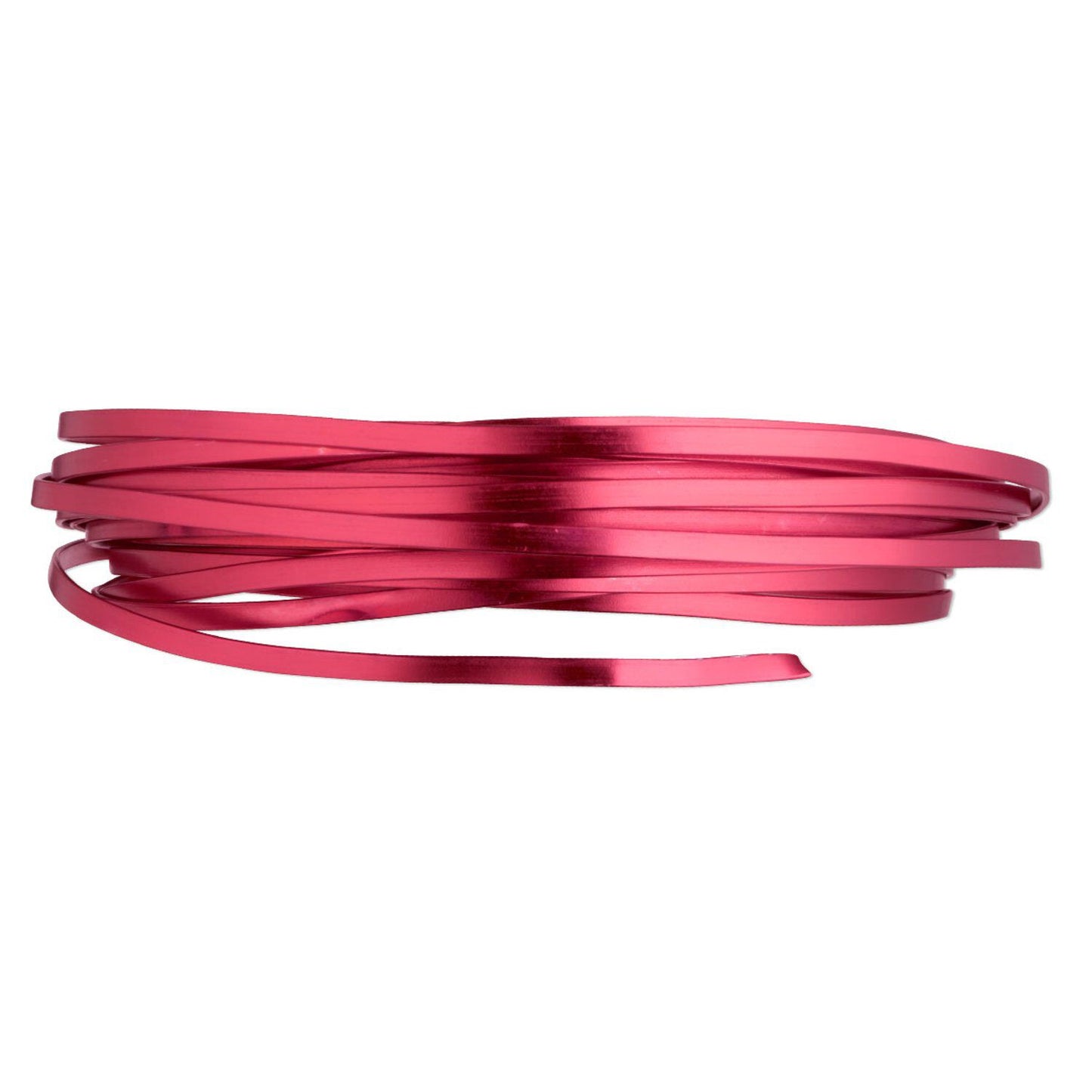 Red Flat Anodized Aluminum Wire, 3.5-4mm, 18 ft