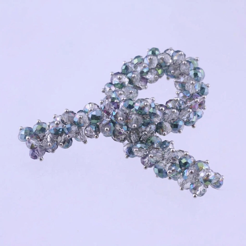Clear Vitrail Crystal & Silver Plated Rondelle Cluster Drops, 6x5mm - 1 Strand