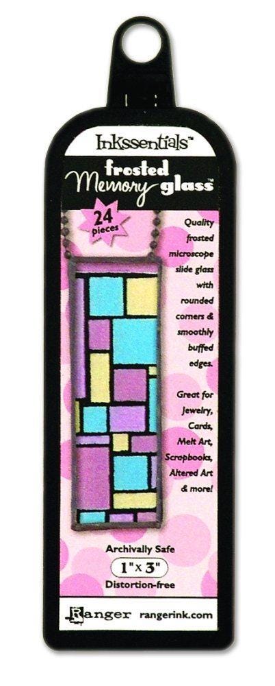 Ranger Frosted Memory Glass Slides 1x3" — 24 pcs