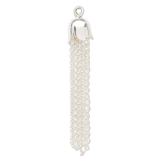 silver metal tassels