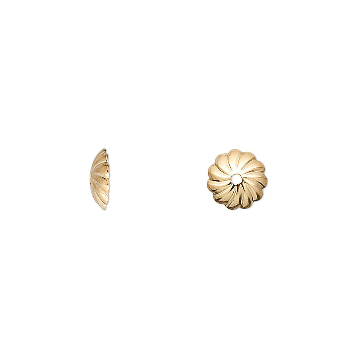 gold bead caps
