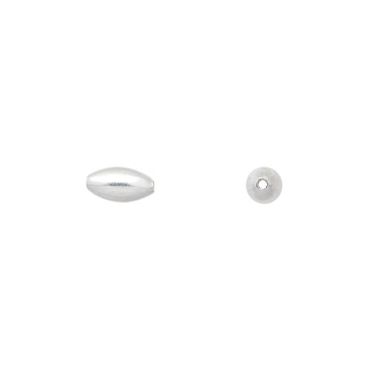 silver oval beads