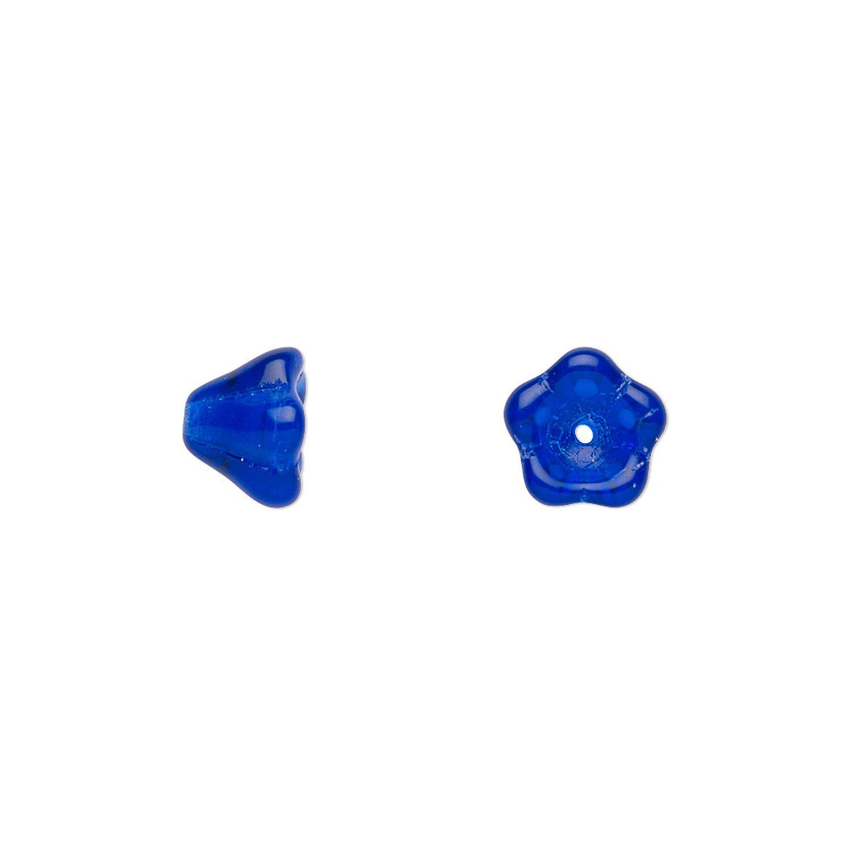blue flower beads