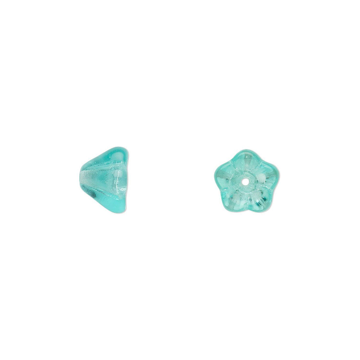 Olivine Czech Glass Cone Bell Flower Beads, 8.5x6.5mm - 80 pcs