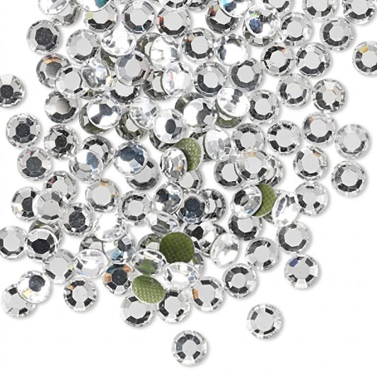 Clear Crystal Hot Fix Flatback Rhinestones, SS16 3.9–4mm - 144 pcs