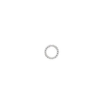 Sterling Silver Twisted Round Jump Rings, 6mm, 21 Gauge, 4.4mm ID, 100 pcs