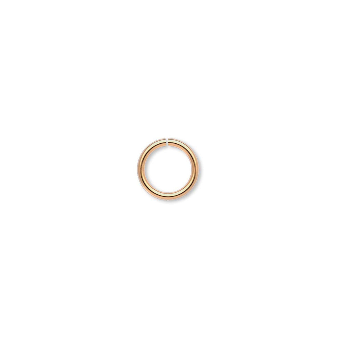 Gold Plated Brass Round Jump Rings, 8mm, 18 Gauge, 100 pcs
