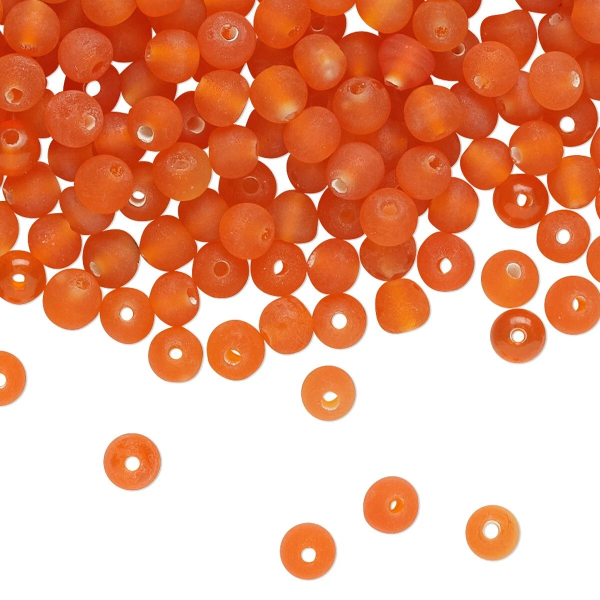 ORANGE GLASS BEADS