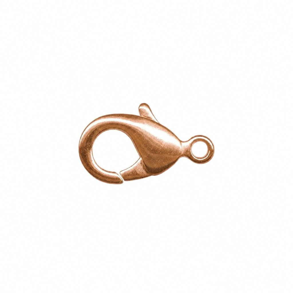 A single COPPER lobster clasp with a small hanging loop, shown on a plain white background.