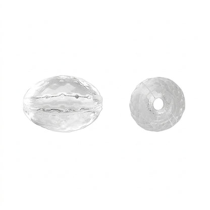 Clear Acrylic Faceted Oval Beads, 16x11mm - approximately 80 pcs