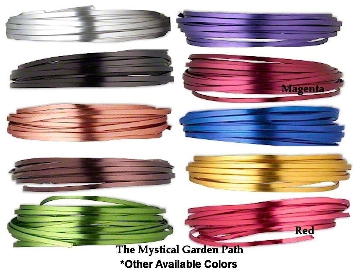 Purple Anodized Aluminum Flat Wire 3.5-4mm — 18 ft