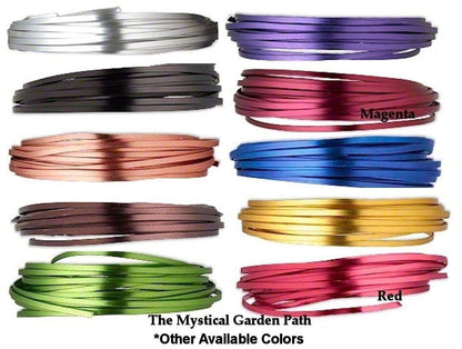 Purple Anodized Aluminum Flat Wire 3.5-4mm — 18 ft