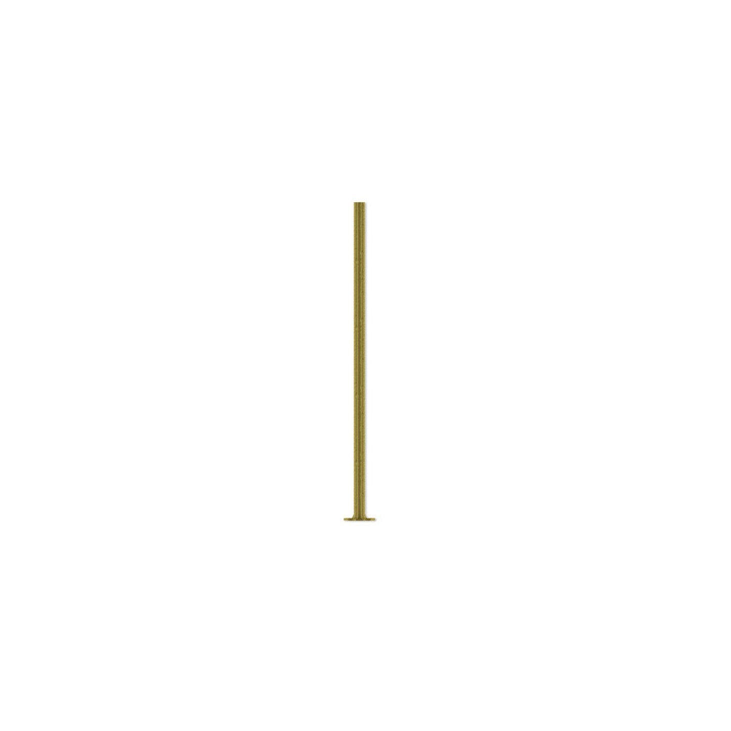 Antiqued Brass-Plated Steel Head Pins, 3/4 inch, 21 Gauge, 500 pcs