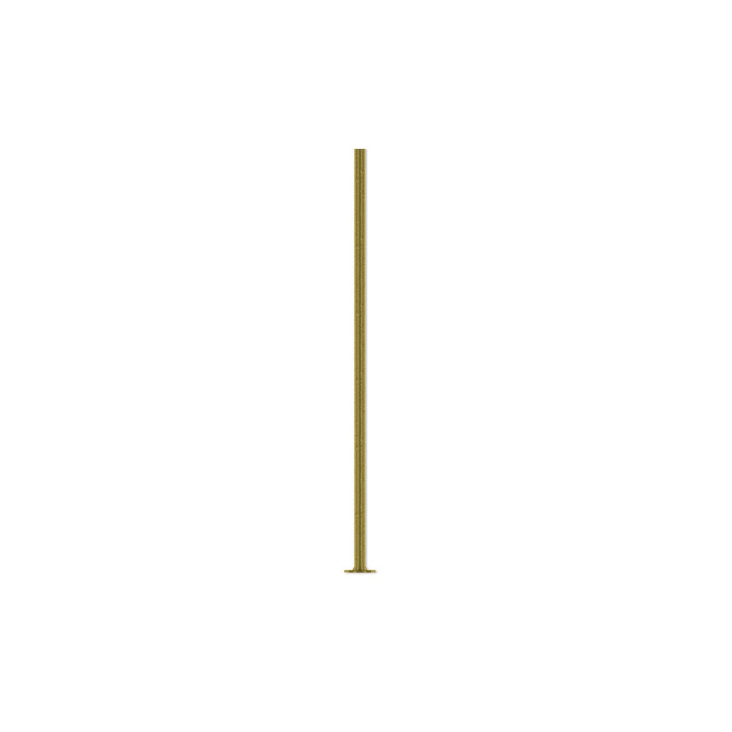 Antiqued Brass-Plated Steel Head Pins, 1 inch, 21 Gauge, 500 pcs
