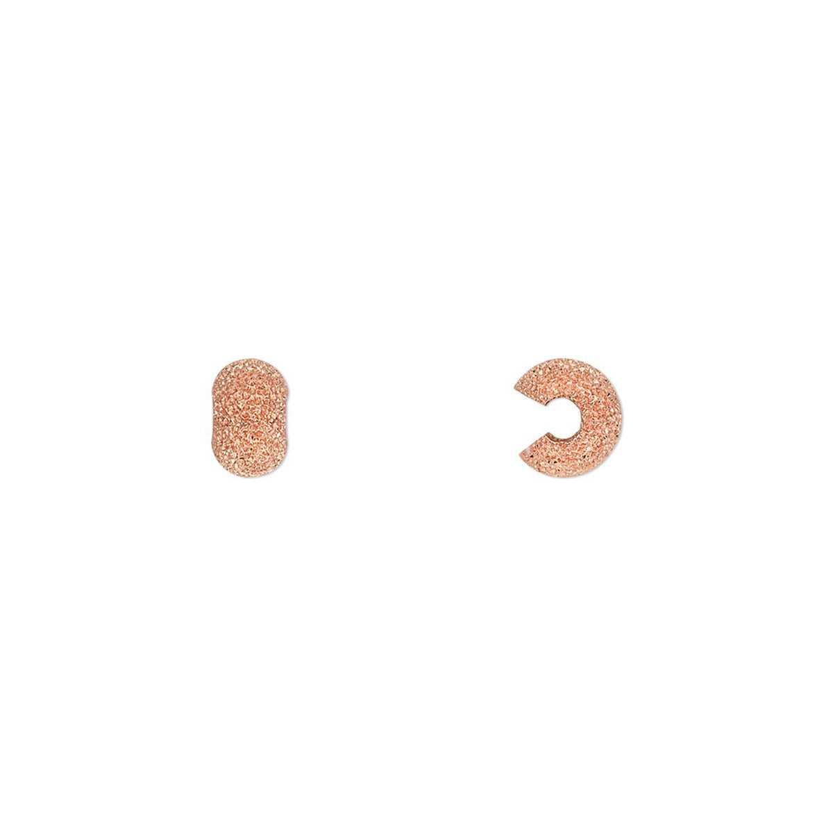 Copper Plated Brass Stardust Crimp Covers, 5mm - 100 pcs