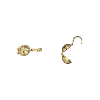 Antiqued Gold Plated Brass Ladybug Bead Tips, 9x5mm - 100 pcs