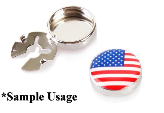 Magnetic Nickel Plated Brass Round Button Covers 18mm — 10 or 100 pcs