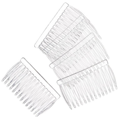 Clear Plastic Hair Combs DIY Embellishment Base — 144 pcs (1 Gross)