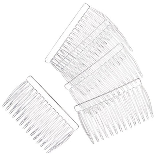 Clear Plastic Hair Combs DIY Embellishment Base — 144 pcs (1 Gross)